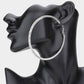 Madeline Love Clear, Silver Crystal Rhinestone Hoop Earrings