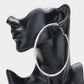 Madeline Love AB, Silver Rhinestone Hoop Earrings