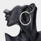 Madeline Love Silver Rhinestone Hoop Earrings
