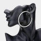 Madeline Love Silver Rhinestone Hoop Earrings