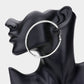 Madeline Love Silver Rhinestone Hoop Earrings