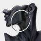 Madeline Love Silver Rhinestone Hoop Earrings