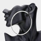 Madeline Love Silver Rhinestone Hoop Earrings