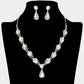 Madeline Love Gold Teardrop Rhinestone Accented Necklace - Jewelry