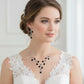 Madeline Love Black, Silver Rhinestone Embellished Rose Flower Cluster Vine Necklace - Jewelry