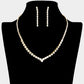 Madeline Love Gold Round Rhinestone Necklace - Jewelry