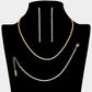 Madeline Love Gold Rhinestone Paved Chain Necklace Jewelry Set