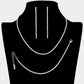 Madeline Love Silver Rhinestone Paved Chain Necklace Jewelry Set