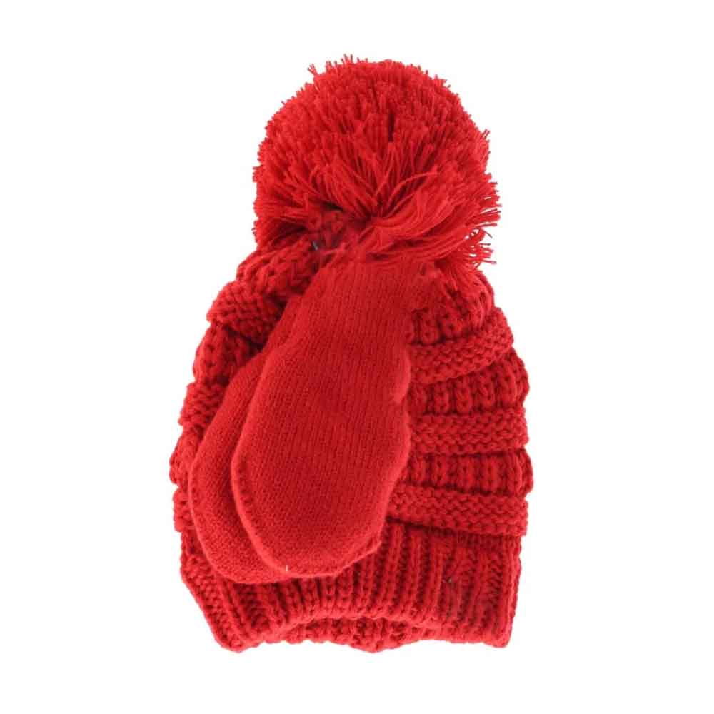 Red BABY Solid Knit Pom C.C Beanie with Mitten Set offers gentle warmth and protection for your little one during colder months. Made from soft, durable knit material, the beanie is designed with a classic pom-pom for added style, while the coordinating mittens shield delicate hands from the chill. This set ensures a comfortable fit and reliable coverage, making it an essential accessory for baby’s winter wardrobe. 