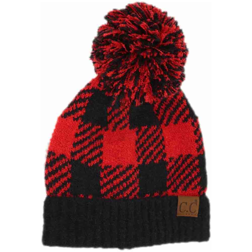 Red Buffalo Print Jacquard Knit Pom Beanie offers expert-level quality with its meticulously woven jacquard design, showcasing a classic buffalo print pattern. Made from durable knit fabric, this beanie provides reliable warmth and retains its shape even after repeated use. The attached pom adds a refined touch, making it a sophisticated accessory perfect for cold weather while elevating your overall style with a timeless, textured look.