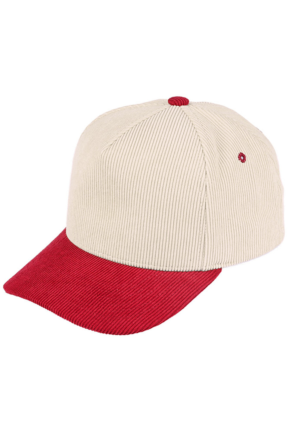 C.C Two Tone Corduroy Trucker Cap - Red - Baseball Cap