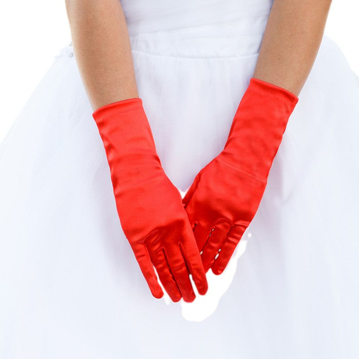 Red Dressy Satin Wedding Gloves are designed to add a touch of sophistication and style to any wedding attire. Made with high-quality satin fabric, they are comfortable to wear and provide a perfect fit. Enhance your wedding look with these chic gloves.