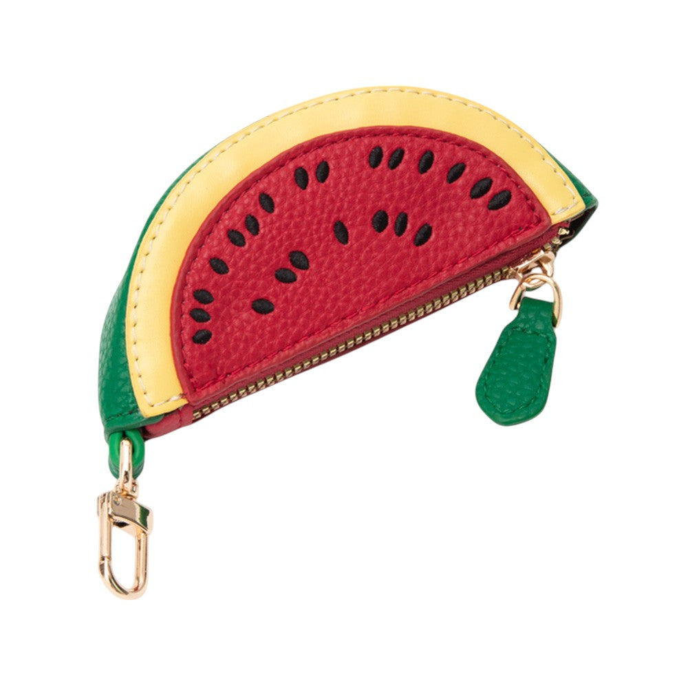 Red Faux Leather Watermelon Bag Charm is the perfect accessory for any bag. Made from high-quality faux leather, it adds a touch of fun and style to your bag while also being durable and long-lasting. The colorful watermelon design is eye-catching and will surely make a statement. A must-have for any bag lover! 