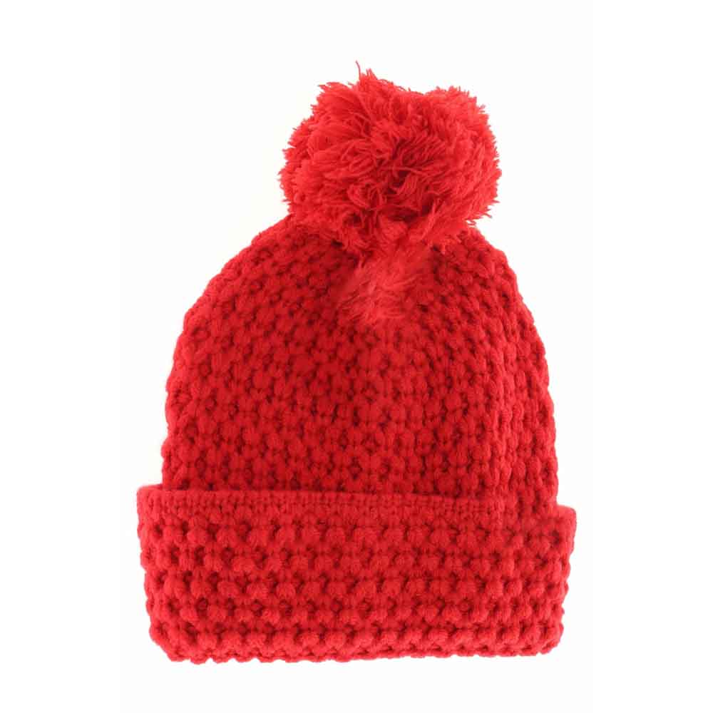 Red KIDS Bee Stitch Knit Pom C.C Beanie offers reliable warmth and durability ideal for active children. Its tightly woven bee stitch knit ensures long-lasting wear and effective insulation, while the soft pom adds a playful touch. Designed to fit comfortably, this beanie protects against cold weather while maintaining style and functionality for everyday use. 