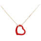 Red Open Heart Pendant Necklace embodies timeless elegance through its minimalist design. Expertly crafted, the open heart motif symbolizes affection and openness, making it a meaningful gift or a personal statement piece. Its lightweight construction ensures comfortable wear, while the polished finish adds a refined touch that enhances both casual and formal ensembles. This necklace seamlessly combines style and sentiment, providing a versatile accessory that complements any jewelry collection. 