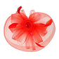 Red Pearl Feather Mesh Flower Fascinator Headband, this accessory adds romance to any look. Made with delicate mesh and detailed with a feather flower and pearl accents, it is sure to become your go-to accessory for special occasions or any event. Perfect gift for birthdays, anniversaries, or any other significant day. 