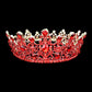 Round Teardrop Stone Accented Princess Tiara - Red - Tiaras