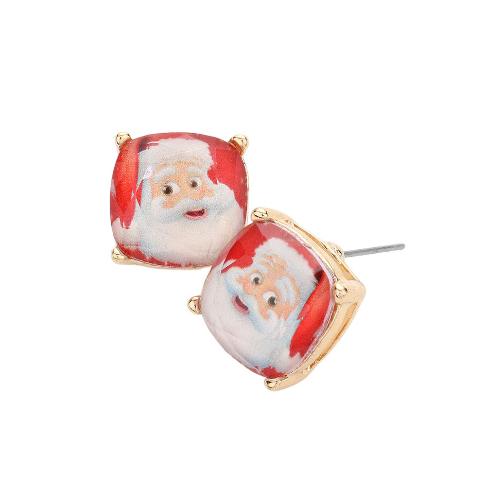 Red Santa Claus Cushion Square Stud Earrings, are fun handcrafted jewelry that fits your lifestyle, adding a pop of pretty color. This pretty & tiny earring will surely bring a smile to one's face as a gift. This is the perfect gift for Christmas, especially for your friends, family, and the people you love and care about.