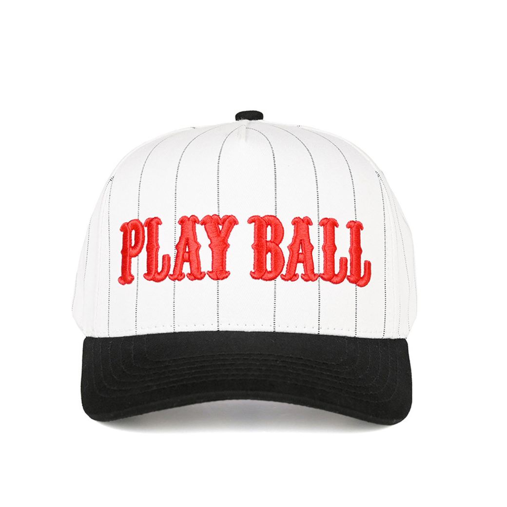 Red White Show off your love for the game with the C.C Play Ball two-tone trucker hat, featuring a stylish letter stripe pattern that adds a sporty, modern edge. Crafted in a classic baseball cap design with a breathable mesh back, it offers lightweight comfort and an easy, everyday fit for game days and beyond