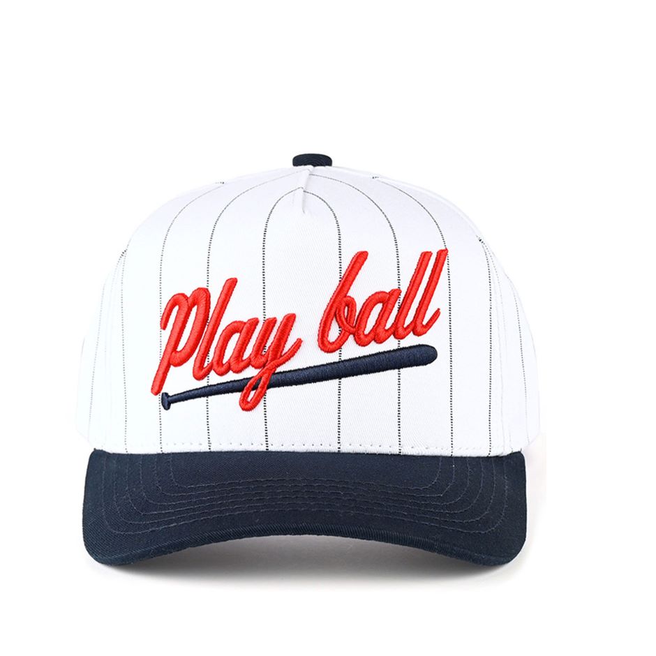 Red White Show off your love for the game with the C.C Play Ball two-tone trucker hat, featuring a stylish letter stripe pattern that adds a sporty, modern edge. Crafted in a classic baseball cap design with a breathable mesh back, it offers lightweight comfort and an easy, everyday fit for game days and beyond