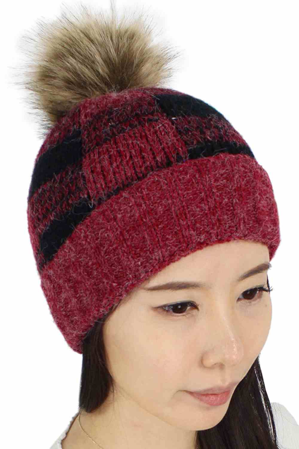 Red Buffalo Check Pattern Knit Hat features a timeless buffalo plaid design in a cozy knit for a classic cold-weather look. Crafted with a soft stretch fit, it delivers warm comfort while adding rustic style to your everyday winter outfits.