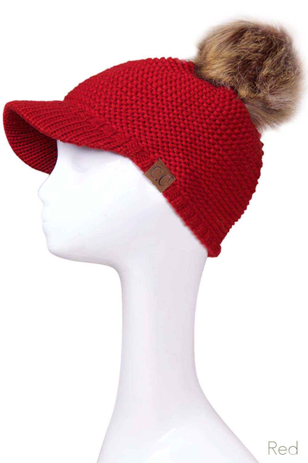 Red Elevate your winter wardrobe with this versatile C.C knit brim beanie, crafted from 100% soft acrylic for exceptional comfort and durability. The signature knitted brim design pairs beautifully with a plush fur pom pom, adding a touch of sophistication to any cold-weather look. One size fits most, making it an effortless accessory choice for anyone seeking warmth without compromising on style. Perfect for layering or standalone wear, this beanie delivers both functionality and fashion