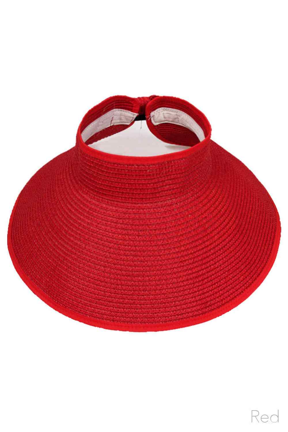 Red Effortlessly stylish, this ribbon roll-up visor hat combines practicality with charm. Crafted from 100% paper, it's lightweight and breathable ideal for sunny days at the beach, outdoor events, or casual adventures. The ribbon detail adds a touch of elegance to the classic visor design. Perfect for anyone seeking comfortable, fashionable sun protection.