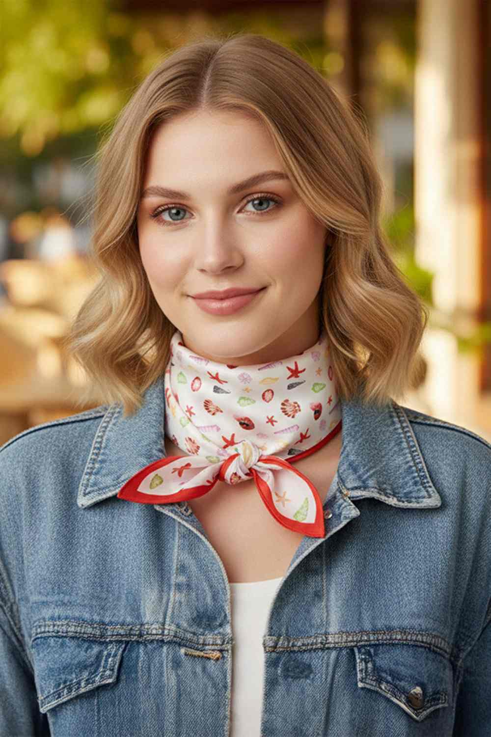 Red Embrace coastal charm with this Sea Life Pattern Print Bandana Scarf. Featuring vibrant ocean-inspired designs, this lightweight silky scarf is perfect for any season wear it around your neck, as a headwrap, or tie it to your bag for instant style. The generous 27.5" x 27.5" square cut offers versatile styling options, while the smooth polyester fabric drapes beautifully without bulk. Effortless, breathable, and endlessly wearable.