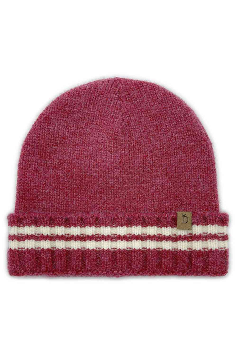 Red This Striped Knit Super Soft Cuff Beanie combines classic stripe detailing with a cozy, ultra-soft knit for everyday comfort. The fold-over cuff provides a snug fit and extra warmth, making it perfect for colder weather.
