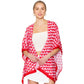 Red  Geometric Pattern Print Ruana Poncho is a must-have addition to your wardrobe. Crafted with a unique geometric pattern, this poncho adds a touch of modern style to any outfit. Made with high-quality materials, it provides both comfort and durability. Perfect for any occasion, this versatile piece is a statement piece you won't miss out on. 