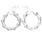 Rhodium 18K Gold Dipped Stainless Steel 1.5 Inch Metal Bamboo Hoop Earrings are expertly crafted using high-quality materials to provide a luxurious and durable accessory. The gold dipping process ensures a glossy finish and the 1.5-inch diameter adds a touch of elegance to any outfit.