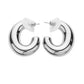 Chunky Stainless Steel Hoop Earrings - Rhodium - Earrings