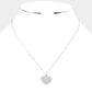 Pave heart pendant necklace - Necklaces