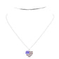 Rhodium Rhinestone Embellished American USA Flag Heart Pendant Necklace, show your love for our country with this cute patriotic American USA Flag Heart Pendant necklace. Featuring a bit of fashionable fireworks flair in our nations colors. Great for Election Day, National Holidays, Flag Day, 4th of July, Memorial Day, Labor Day.