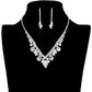 Rhodium Round Crystal Rhinestone Collar Necklace, get ready with this crystal rhinestone necklace to receive the best compliments on any special occasion. This classy rhinestone necklace is perfect for parties, weddings, and evenings. Awesome gift for birthdays, anniversaries, Valentine‚Äö√Ñ√¥s Day, or any special occasion.