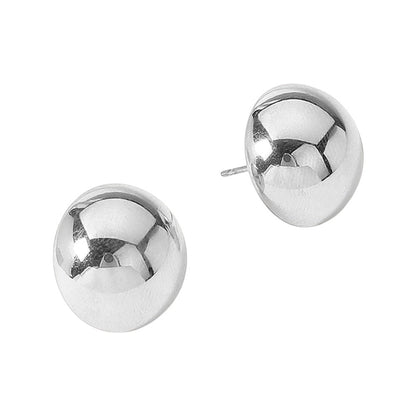 Rhodium &nbsp;Stainless steel dome stud earrings are a must-have for any jewelry collection. Made from high-quality stainless steel, they are durable and resistant to tarnishing. Their classic and versatile design makes them suitable for any occasion. Upgrade your style with these elegant and timeless earrings.
