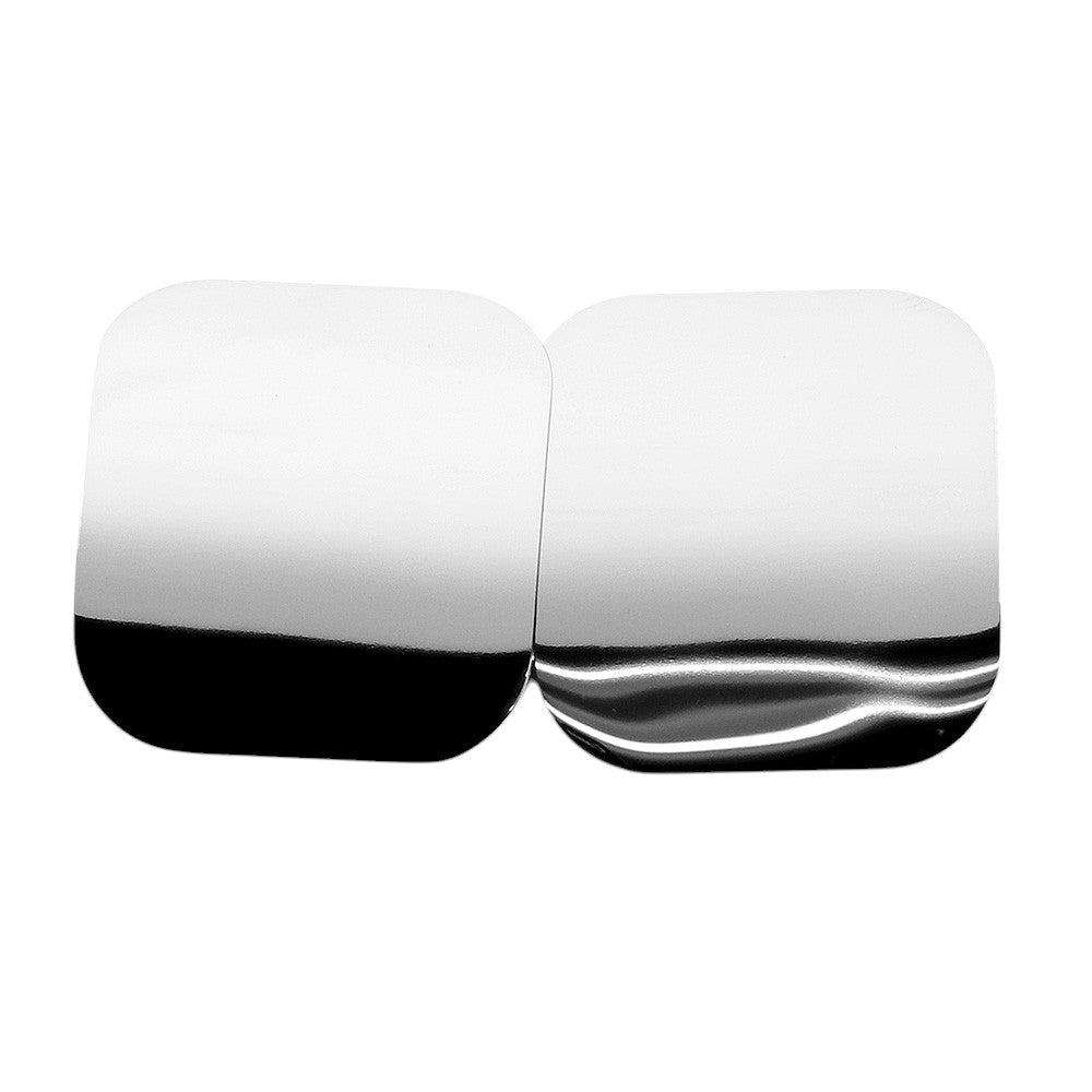 Rhodium Stainless Steel Square Domed Stud Earrings are durable and stylish. Made from high-quality stainless steel, they are hypoallergenic and resistant to tarnishing. Their modern design and lightweight feel make them versatile accessories for any outfit. Elevate your style with these must-have earrings.