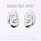 Rhodium Stainless steel swirl plate earrings are a stylish addition to any outfit. Made with durable stainless steel, they are resistant to tarnishing and hypoallergenic, making them perfect for sensitive ears. The unique swirl design adds a touch of elegance and will elevate your look.