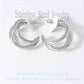 Rhodium Stainless Steel Textured Split Hoop Earrings are a must-have for any fashion-forward individual. Made of durable stainless steel, these earrings feature a unique textured design that adds a touch of sophistication to any outfit. With a split hoop design, they are a versatile addition to any jewelry collection.