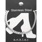 Rhodium Stainless steel wheat link chain anklet is both stylish and durable. Made from high-quality stainless steel, it is resistant to tarnishing and is suitable for daily wear. Its unique wheat link design adds an elegant touch to any outfit. Upgrade your style with this versatile and long-lasting anklet.