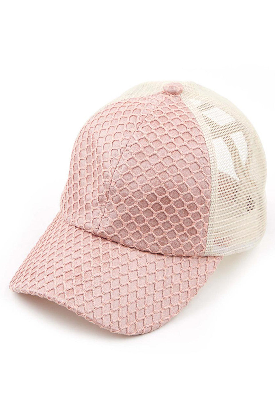 C.C GLITTER NETS CRISS-CROSS PONYCAP