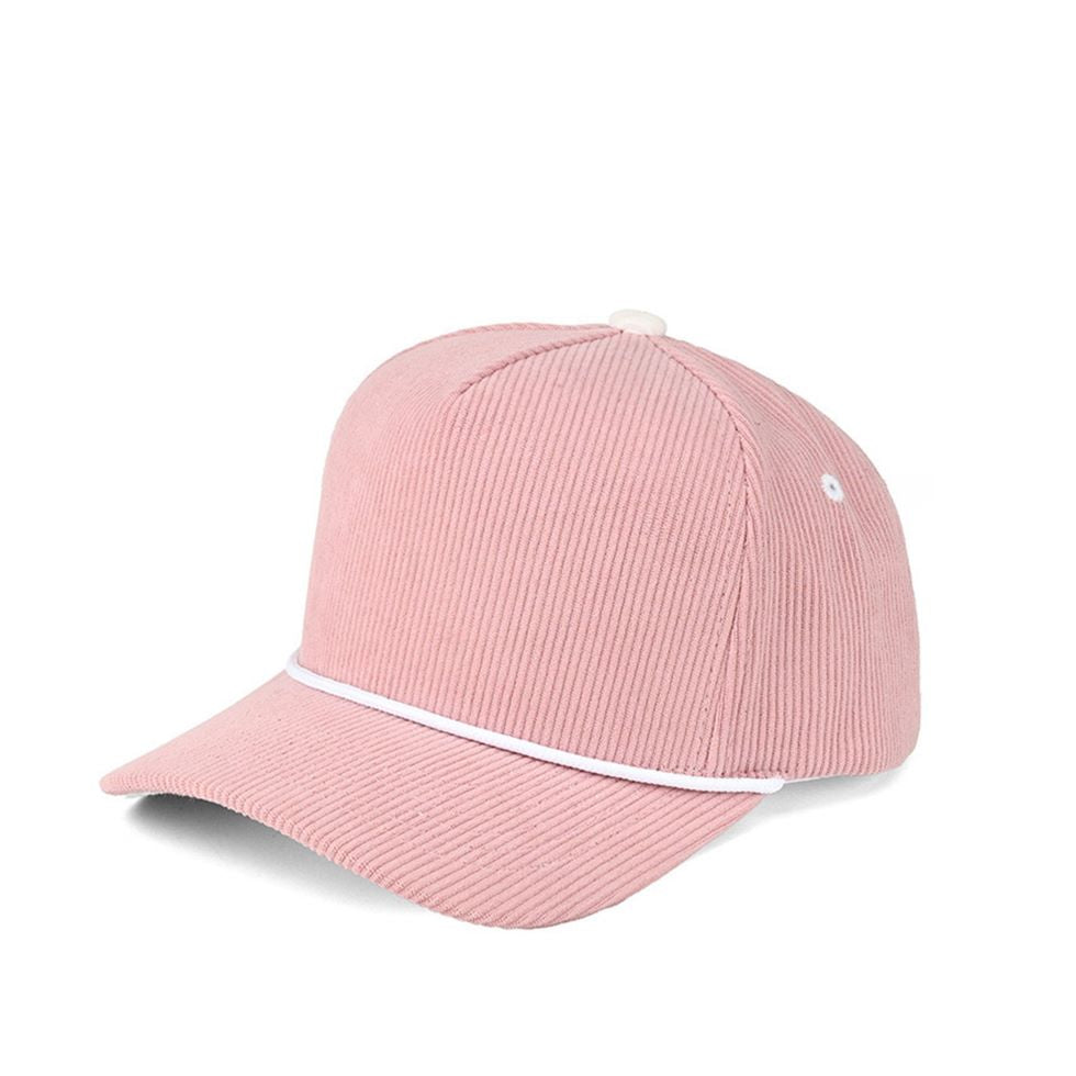 Rose add timeless texture to your outfit with the C.C Solid Corduroy Snapback Trucker Cap, featuring a classic corduroy design and decorative rope detail for subtle style. Designed with an adjustable snapback closure and breathable mesh back, it offers a comfortable, customizable fit for everyday wear.
