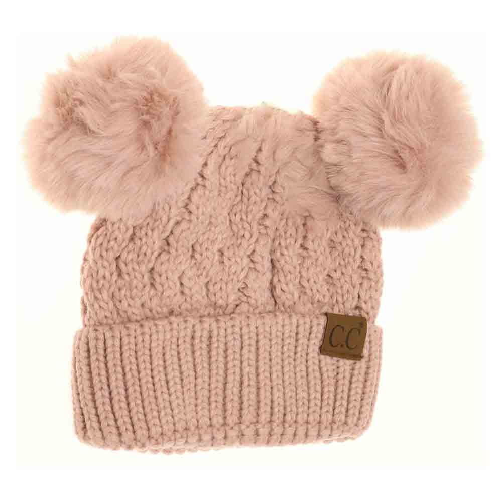 Rose Cable Knit Double Matching Pom Beanie combines classic craftsmanship with practical warmth. Crafted with durable double-layered knitting, it offers enhanced insulation to keep you comfortable in cold weather. The matching pom adds a stylish, coordinated touch while ensuring a snug fit that retains heat efficiently. Ideal for outdoor activities or everyday wear, this beanie merges functionality with timeless design. 