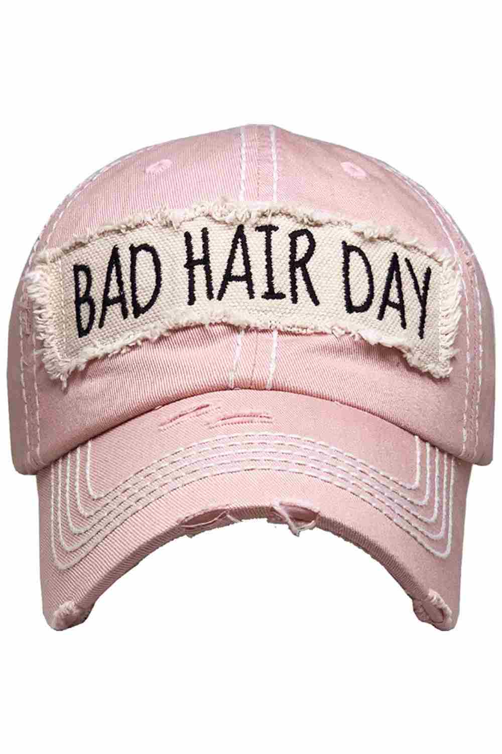 Rose Keep it casual and playful with the BAD HAIR DAY Washed Vintage Baseball Cap, featuring a relaxed, worn-in style that adds personality to any outfit. Designed with a classic curved brim and comfortable fit, it’s the perfect go-to accessory for effortless everyday wear.