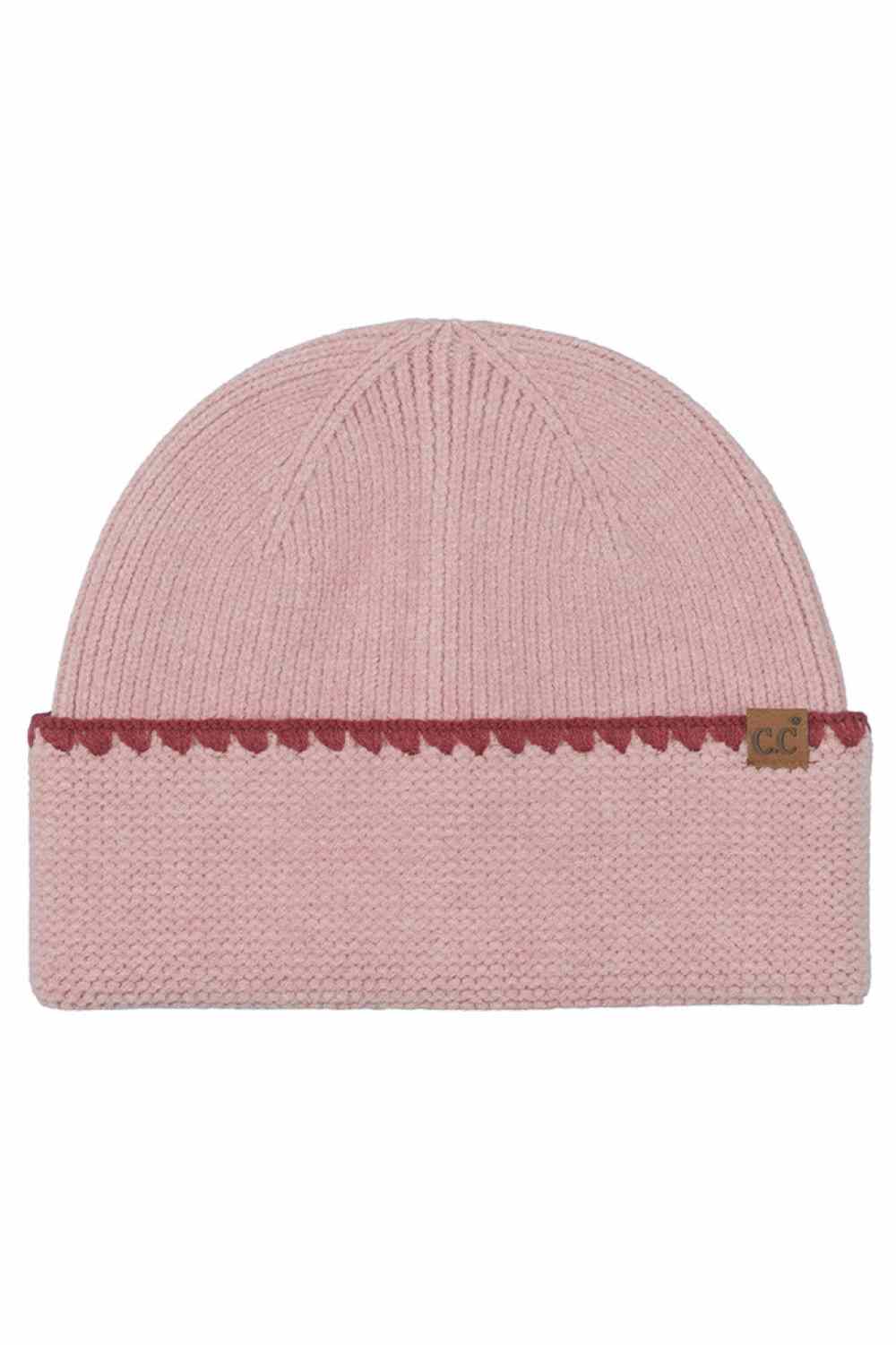  Rose C.C Solid with Stitch Lined Cuff Beanie Winter Hat features a clean solid knit design with subtle stitch-lined cuff detailing for a polished winter look. Crafted with a soft stretch fit, it keeps you warm and comfortable while adding understated style to your cold-weather outfits.