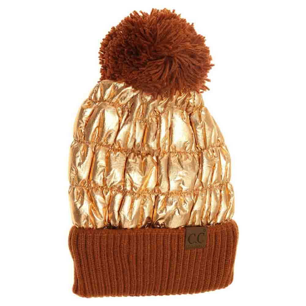 Rose gold Metallic Knit Pom Beanie offers a sophisticated blend of functionality and style. Designed with metallic yarn, it provides a subtle shimmer while maintaining warmth and comfort. The knit fabric ensures a snug fit, and the pom detailing adds a classic finishing touch. Perfect for elevating everyday winter outfits with expert craftsmanship and durable materials.