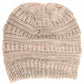 Rose_Mix- C.C Mixed Color Knitted Ponytail Beanie Stylish Comfy Warm Winter Hat; reach for this classic toasty hat to keep you nice n warm in the chilly winter weather, the wintry touch finish to your outfit. Perfect Gift Birthday, Christmas, Holiday, Anniversary, Stocking Stuffer, Secret Santa, Valentine's Day, Loved One, BFF