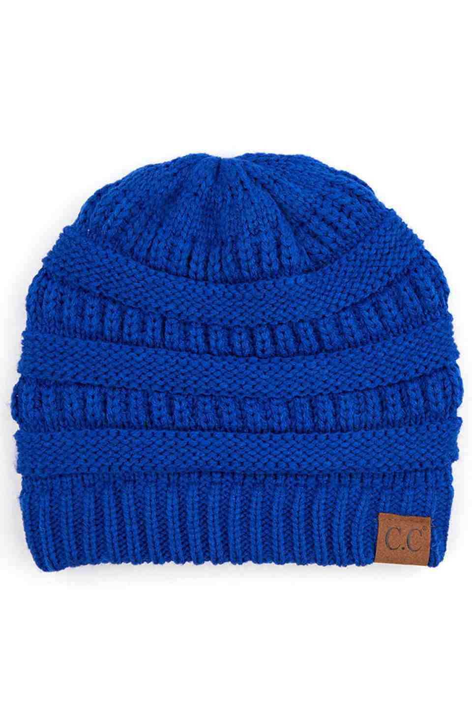 RoyalBlue C.C Ribbed Knit Solid Color Beanie offers a timeless design with durable ribbed knitting, ensuring a snug and comfortable fit. Crafted for warmth and versatility, this beanie is perfect for everyday wear, providing reliable protection against cold weather while maintaining a sleek, minimalist style that complements any outfit. Its solid color adds understated appeal, making it an essential accessory for both casual and outdoor use. 