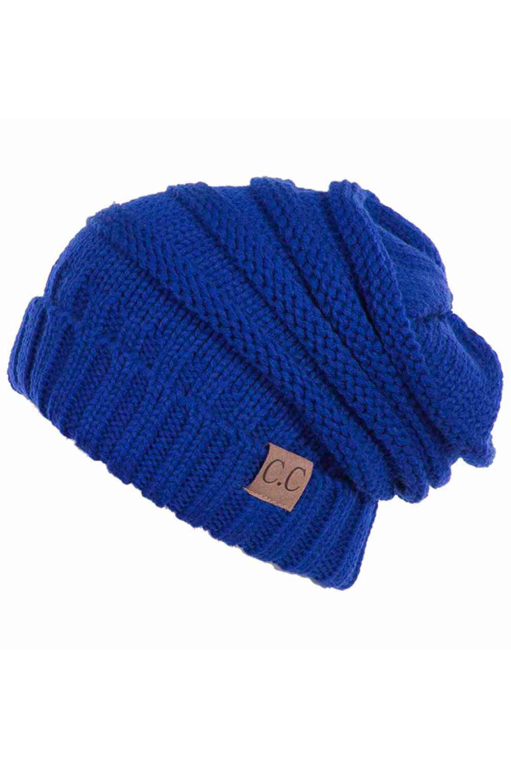 Royal Blue Wrap yourself in warmth with this C.C Slouchy Knitted Beanie, crafted from 100% soft acrylic for ultimate comfort. The oversized silhouette and plush pom pom detail create a relaxed, on-trend look perfect for chilly days. Available in nine versatile colors—Beige, Berry, Dark Denim, Heather Gray, Ivory, Pistachio, Rose, Steel Blue, and Violet Purple—this beanie pairs effortlessly with any winter wardrobe. The ribbed knit construction ensures durability and a flattering fit.