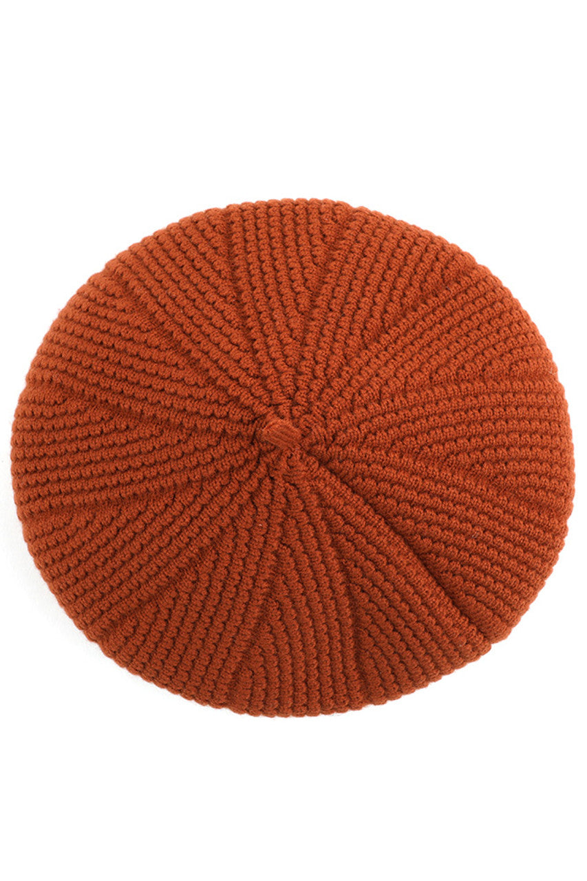 
Rust C.C. Scalloped Wave Pattern Beret features distinctive wave texturing for dimensional appeal. Precision-knit with premium materials for optimal comfort and durability. The classic beret silhouette with contemporary scalloped detailing offers versatile styling options for both casual and elevated looks.
